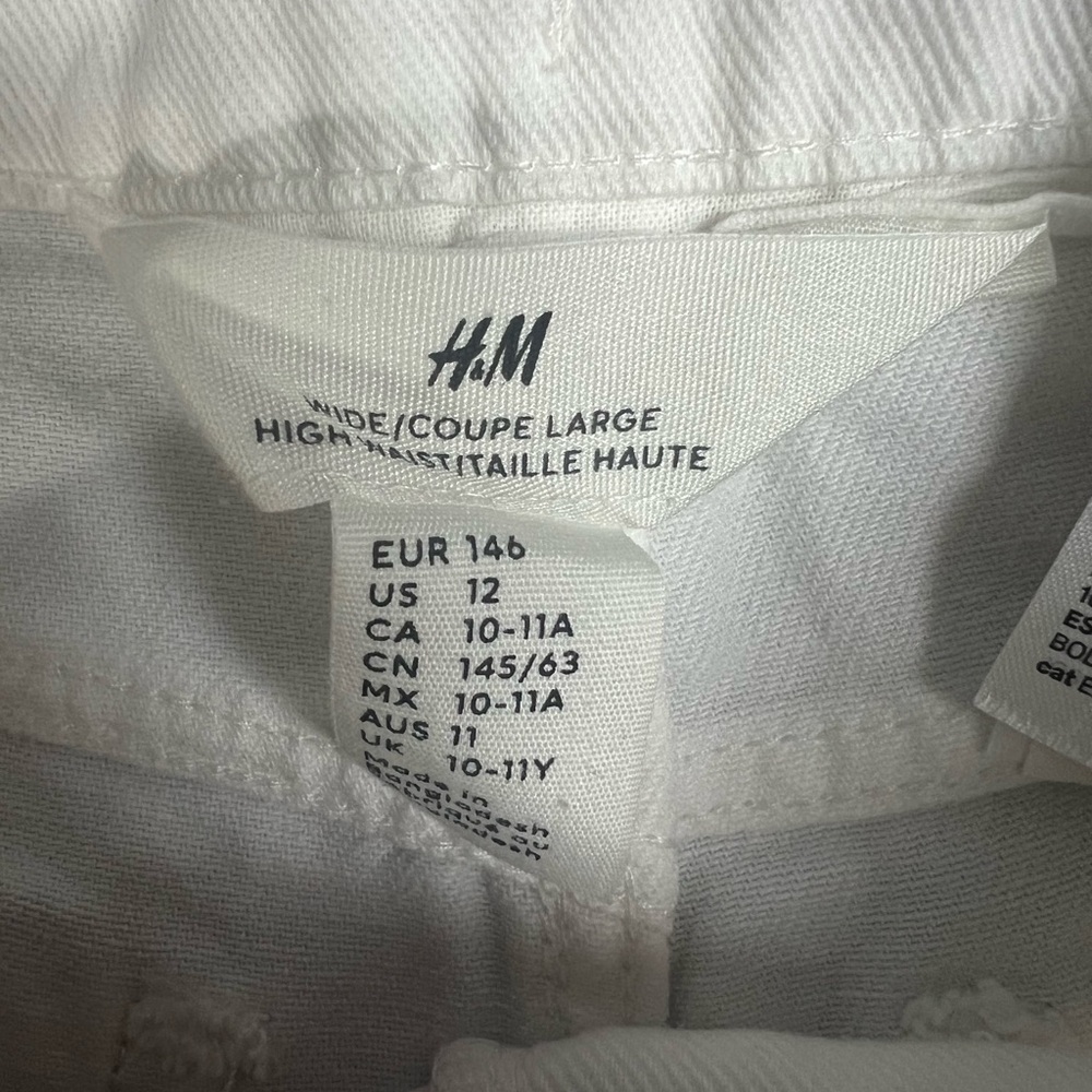 Girl H&M High-Waisted White flared Pants - Picture 7 of 9